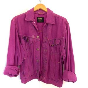 Lee Vintage Hand Dyed Fuschia Jean Jacket